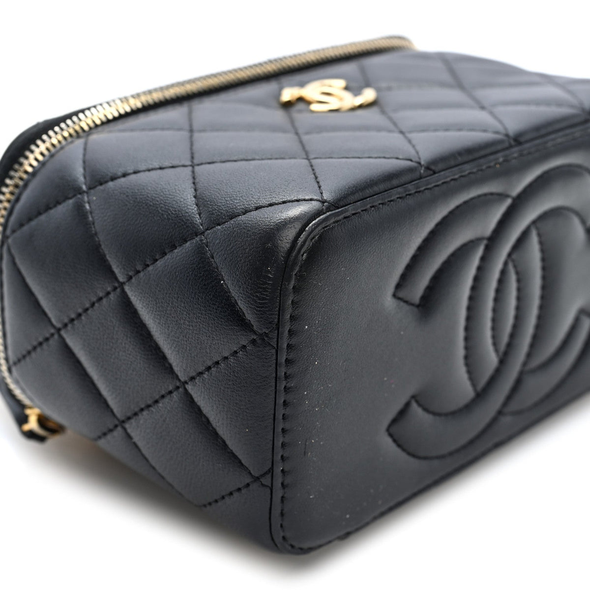 Small Quilted Lambskin Handbag - Black
