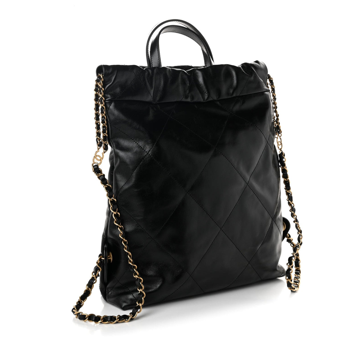 Quilted Calfskin Backpack - Black