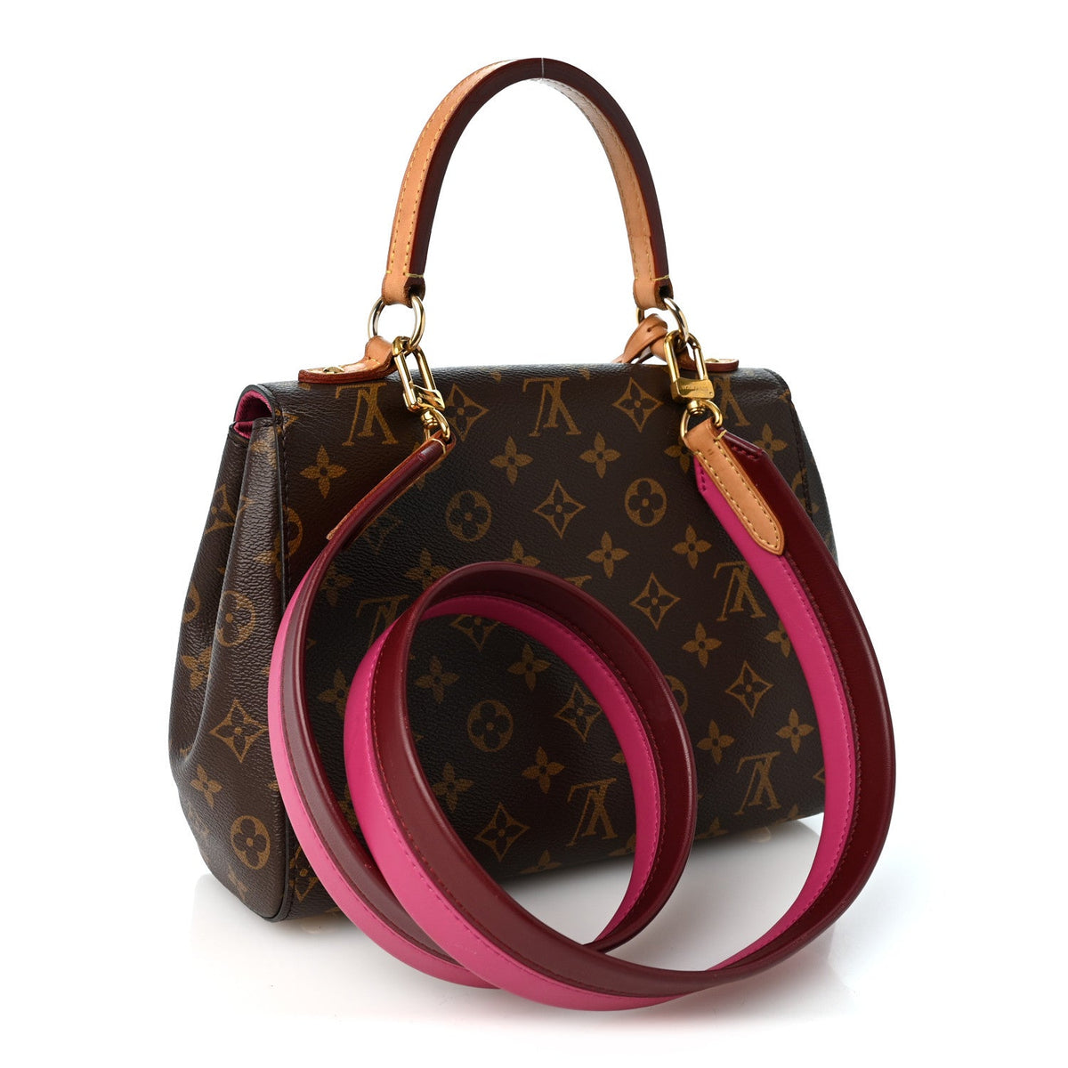 Monogram Cluny Bb Bordeaux Fuchsia Handbag