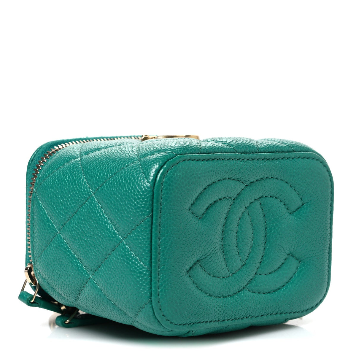 Mini Quilted Caviar Handbag - Green