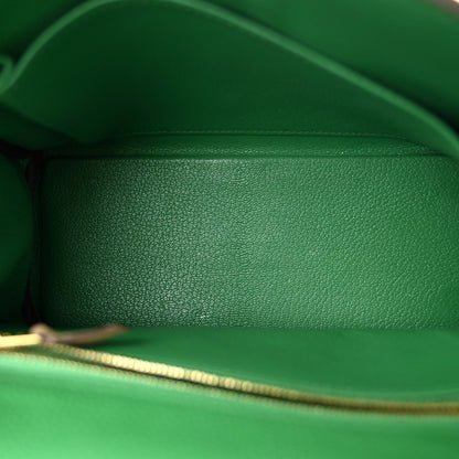 Togo Horseshoe Kelly Retourne 25 Bambou  Handbag