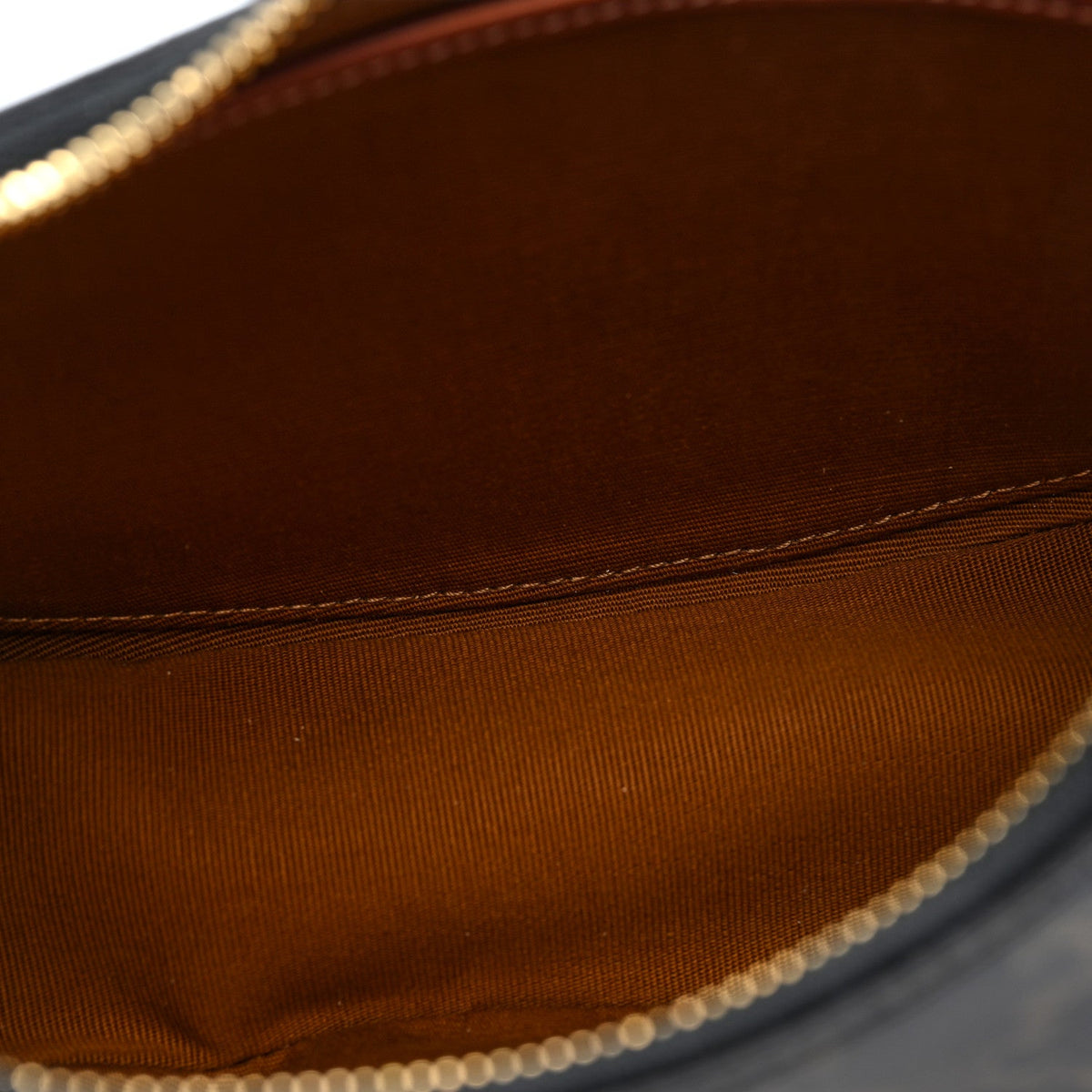 Calfskin Canvas Shoulder Bag - Tan
