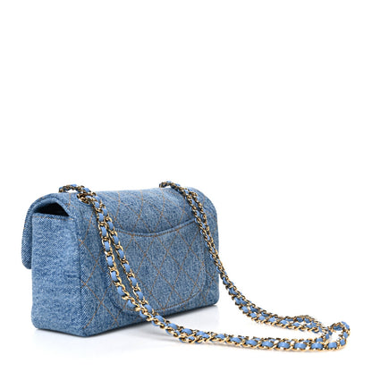 Mini Flap Shoulder Bag - Blue