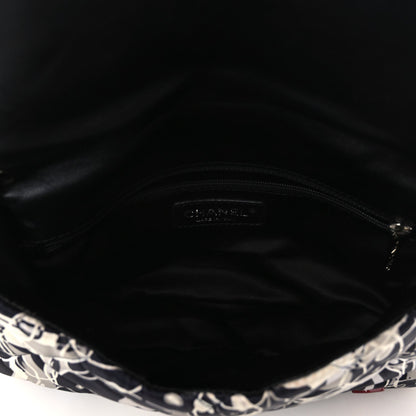 Medium Quilted Flap Shoulder Bag - Black