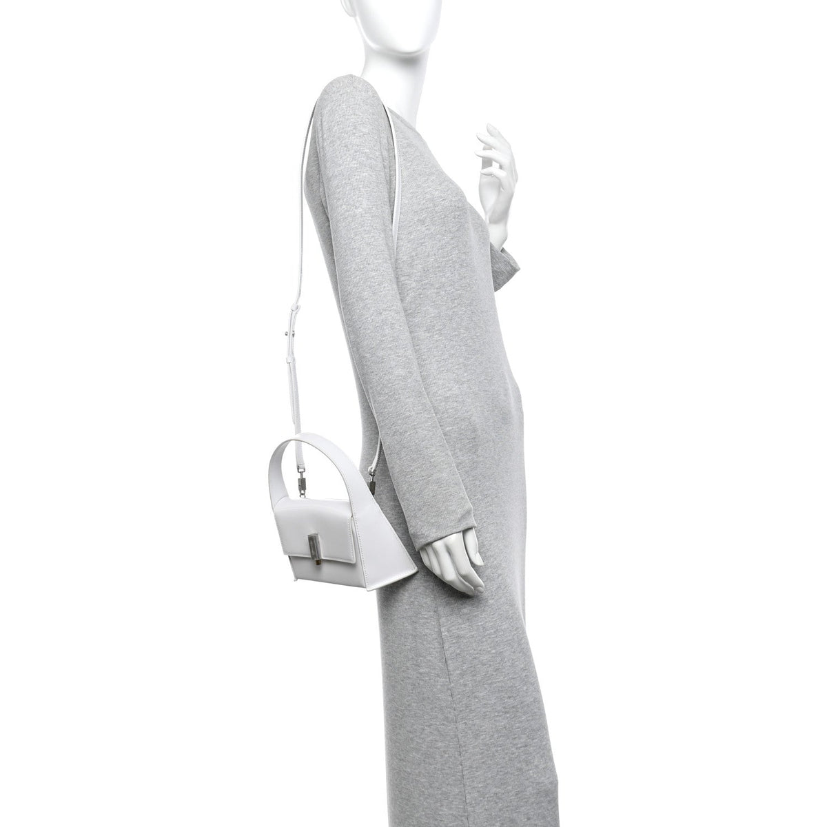 Mini Calfskin Shoulder Bag - White