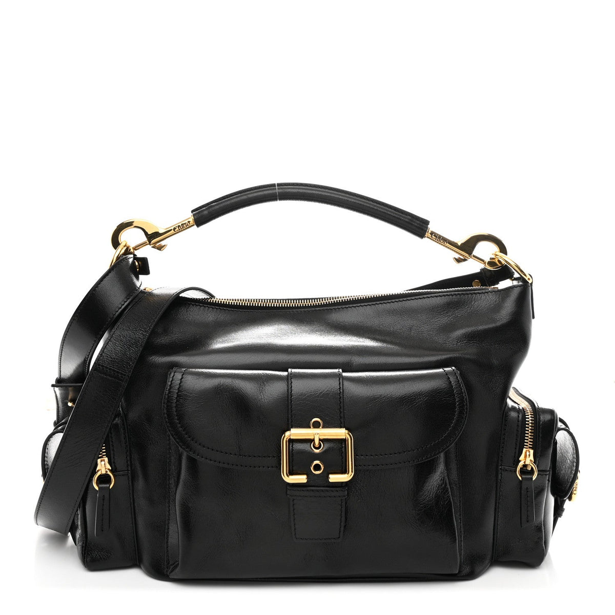 Medium Calfskin Crossbody Bag - Black