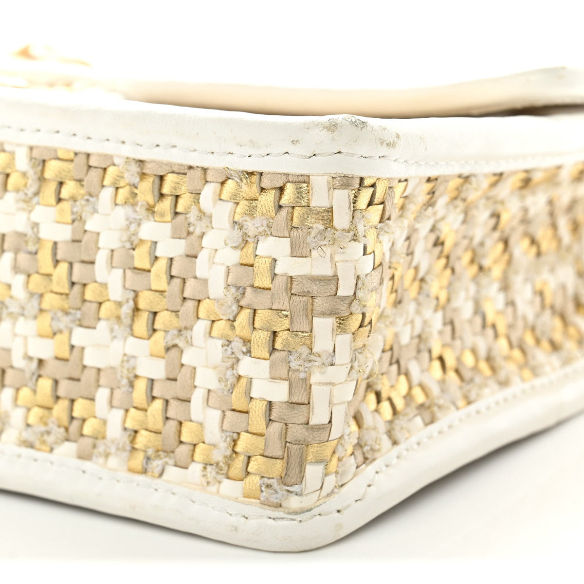 Lambskin Flap Shoulder Bag - Gold