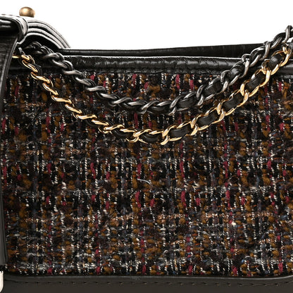 Small Quilted Calfskin Hobo Bag - Brown