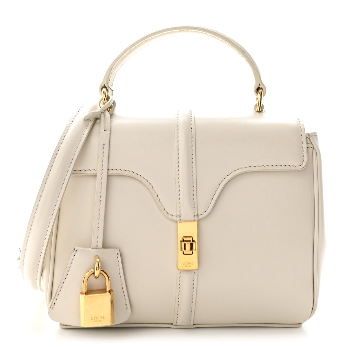 Mini Calfskin Handbag - White