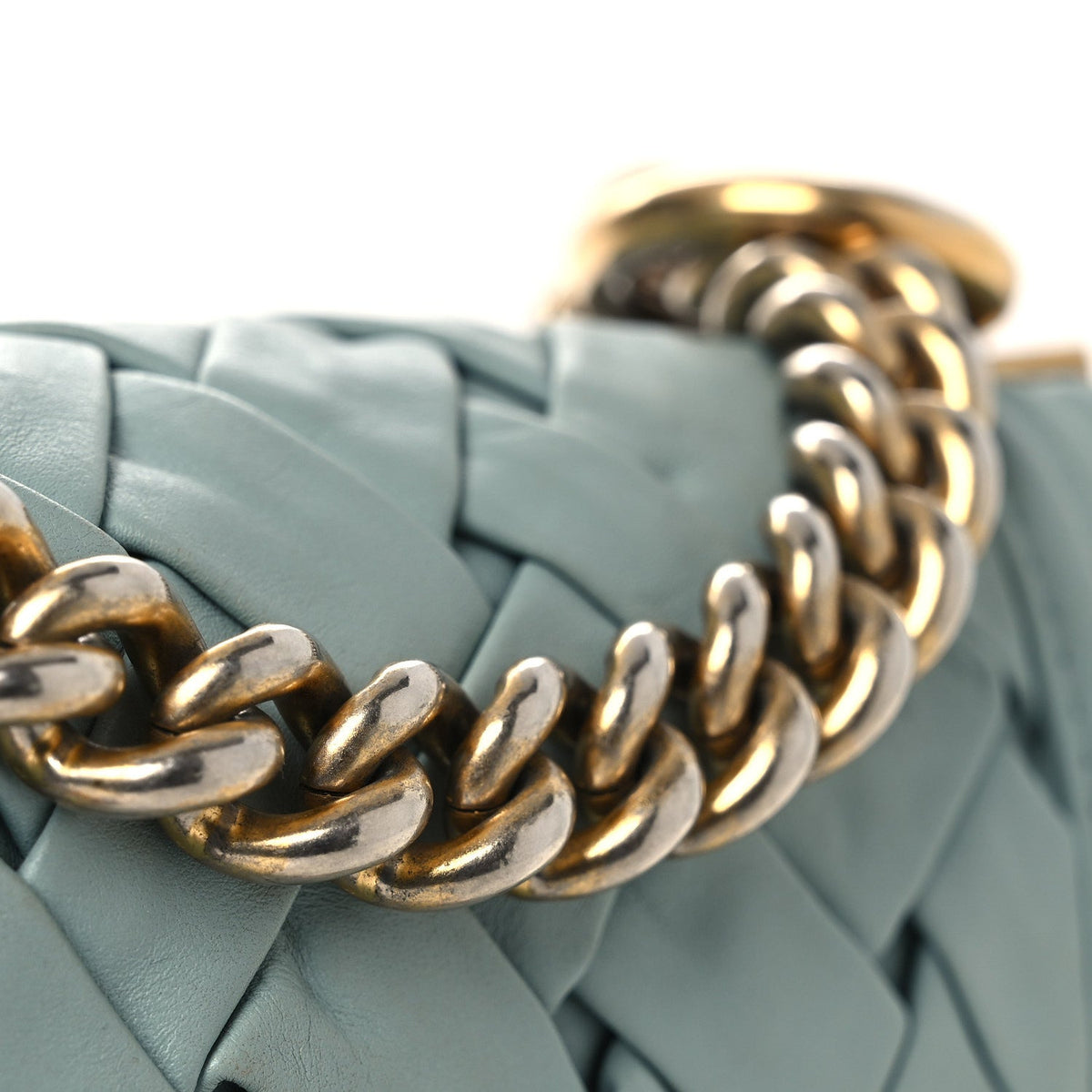 Mini Lambskin Flap Shoulder Bag - Light Blue
