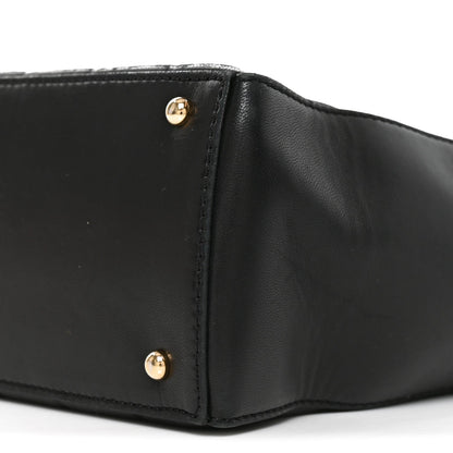 Medium Quilted Lambskin Shoulder Bag - Chocolate