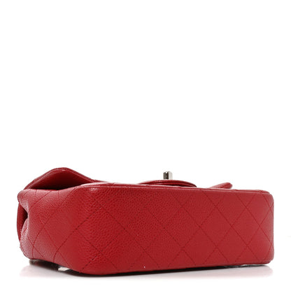 Mini Quilted Caviar Flap Shoulder Bag - Tan
