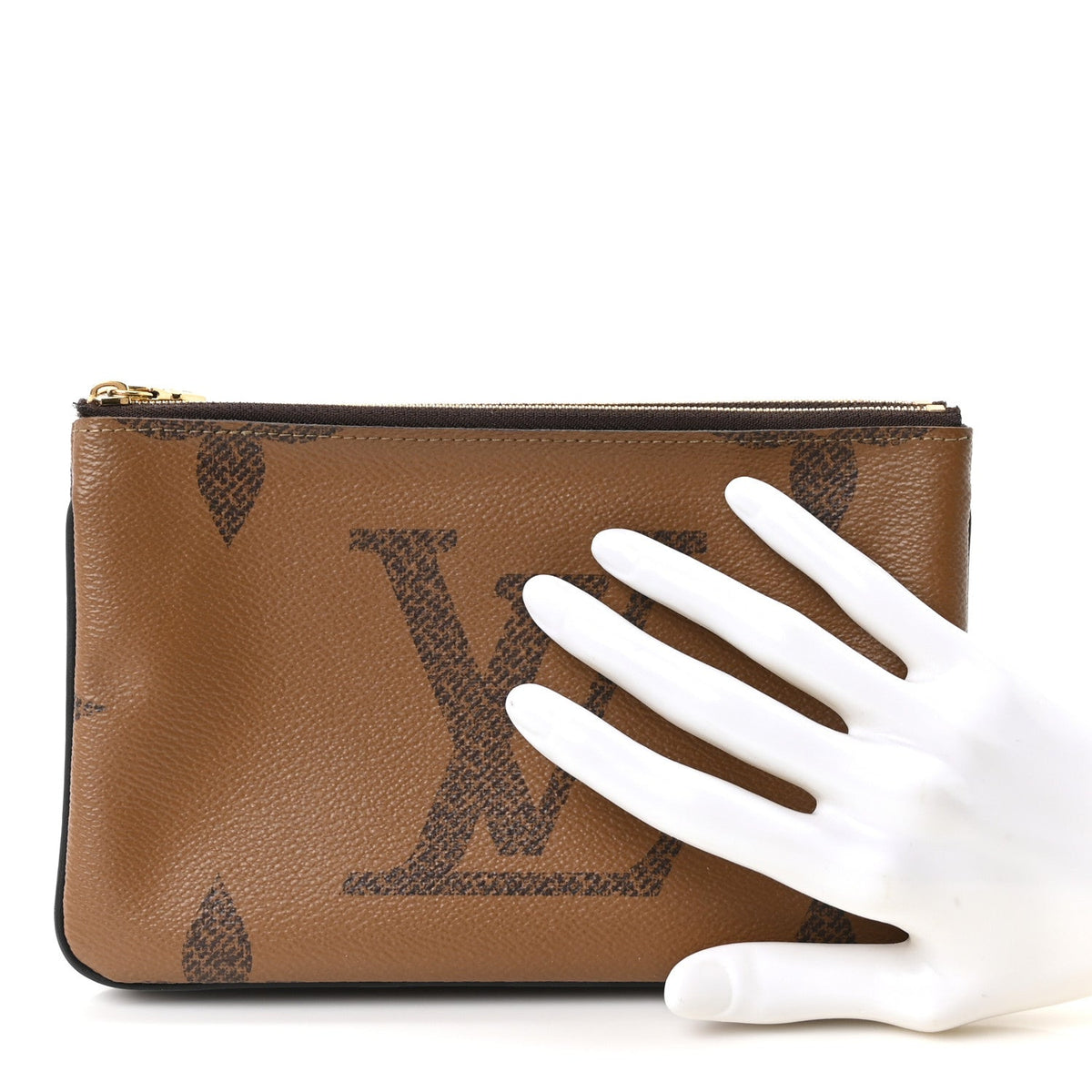 Reverse Monogram Giant Double Zip Pochet Handbag