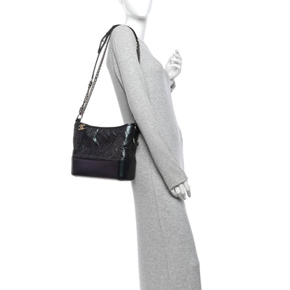 Medium Quilted Calfskin Hobo Bag - Black