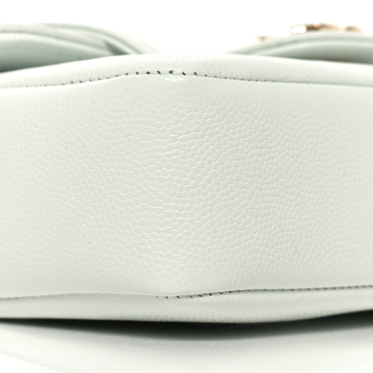 Mini Caviar Shoulder Bag - Light Blue