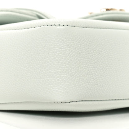 Mini Caviar Shoulder Bag - Light Blue