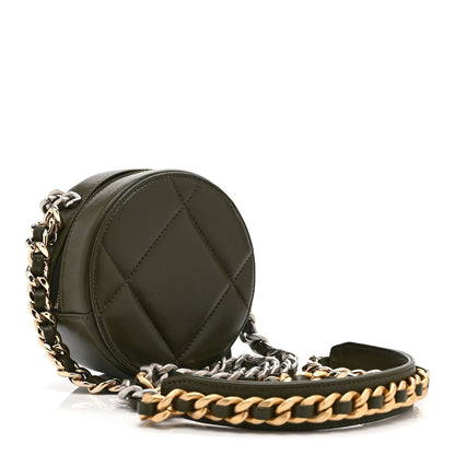 Quilted Lambskin Clutch Bag - Green