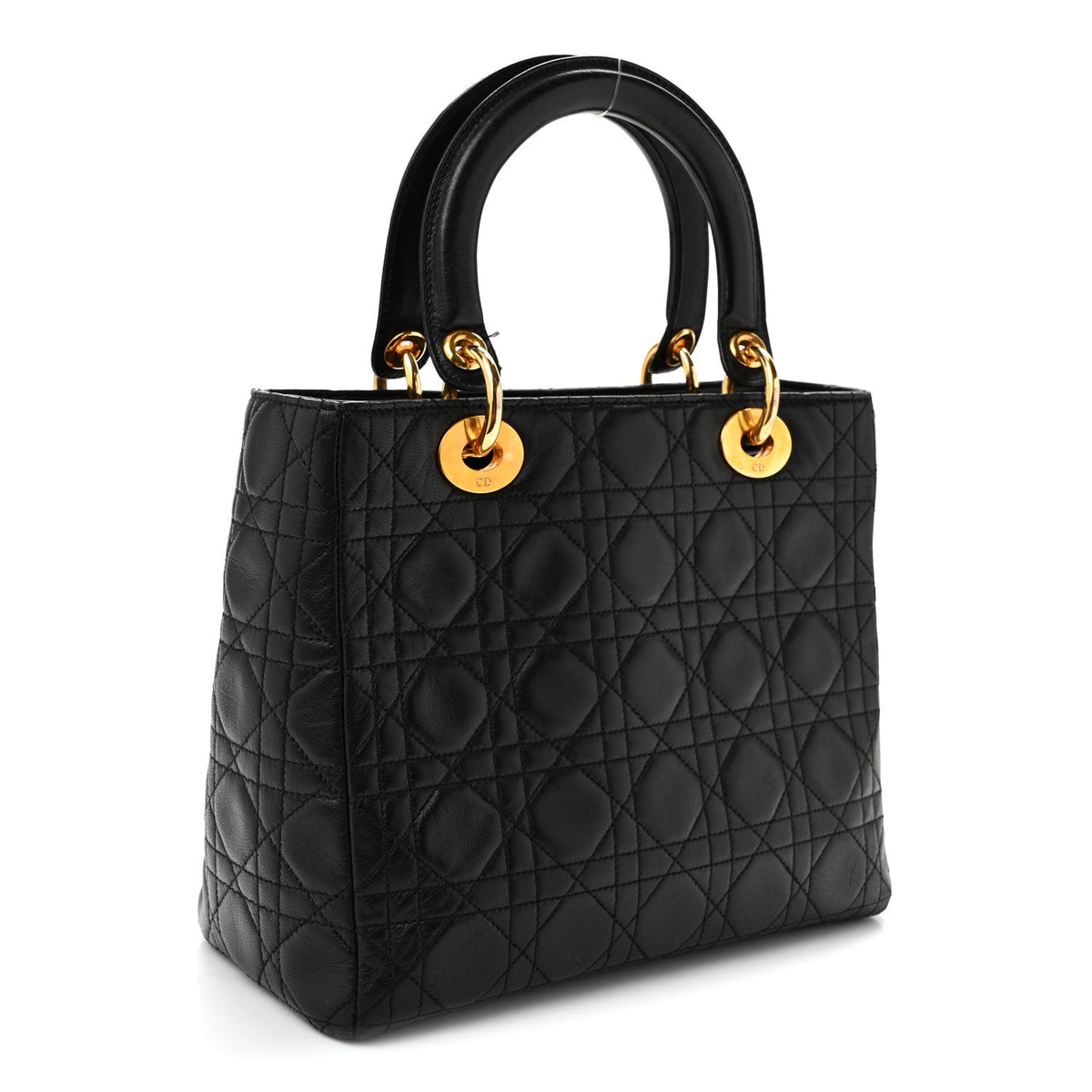 Medium Lambskin Handbag - Black