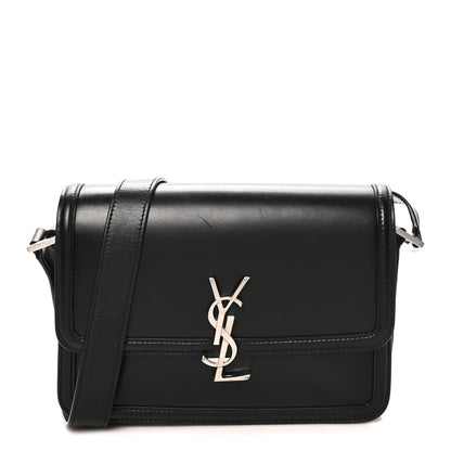 Medium Calfskin Satchel Bag - Black