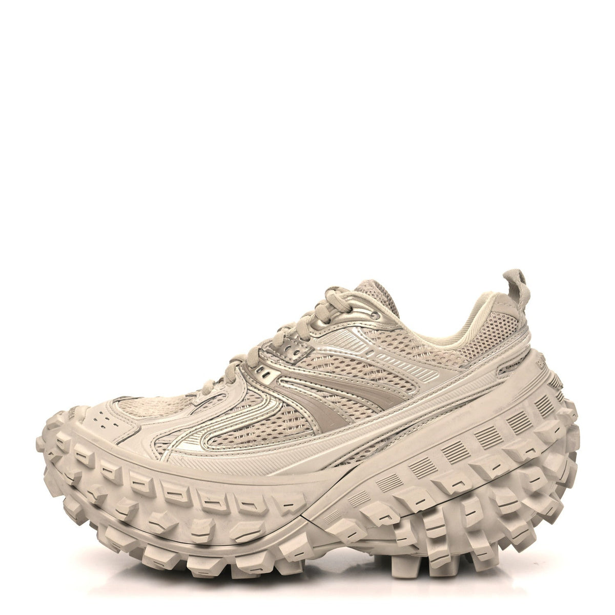 Rubber Mesh Monocolor Defender Sneakers Beige