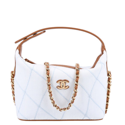 Quilted Calfskin Handbag - Blue