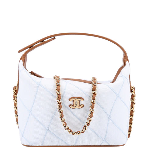 Quilted Calfskin Handbag - Blue