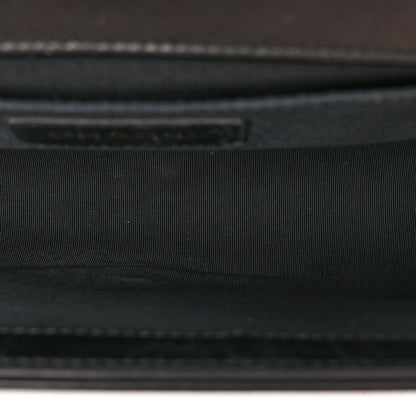 Medium Shearling Sheepskin Flap Shoulder Bag - Black