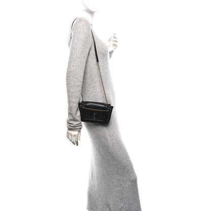 Mini Quilted Lambskin Handbag - Black