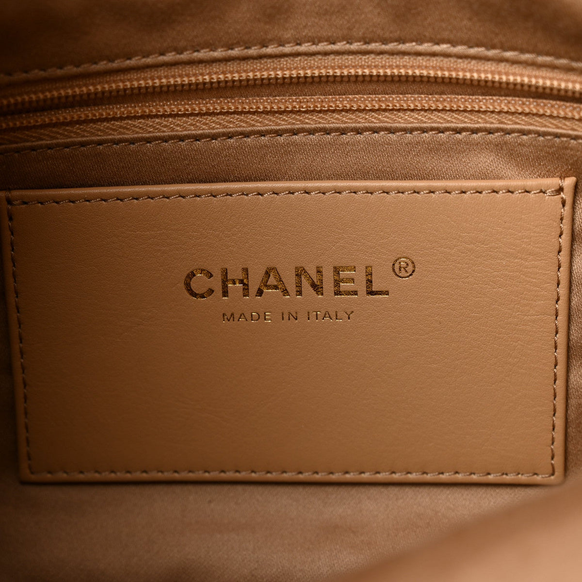 Small Quilted Calfskin Hobo Bag - Beige