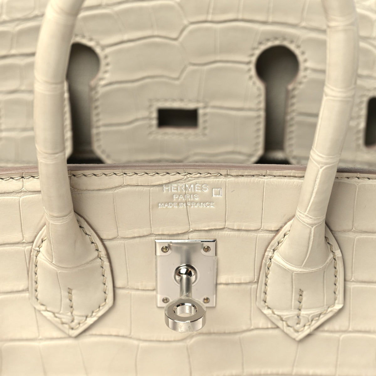 Matte Alligator Birkin 25 Beton Handbag
