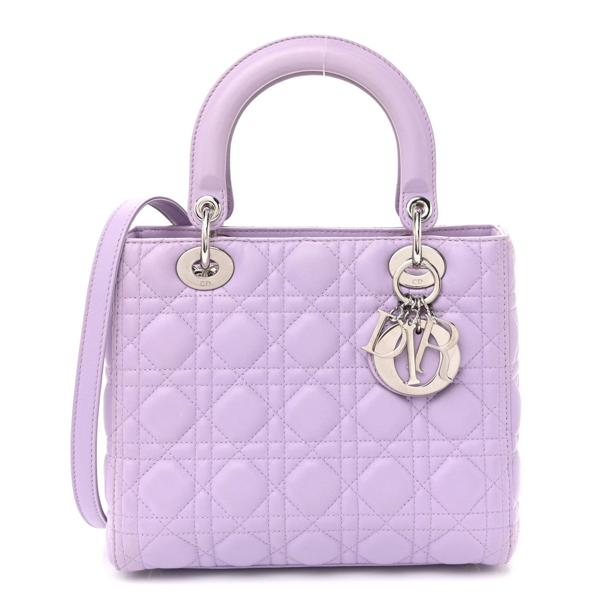 Medium Lambskin Handbag - Purple