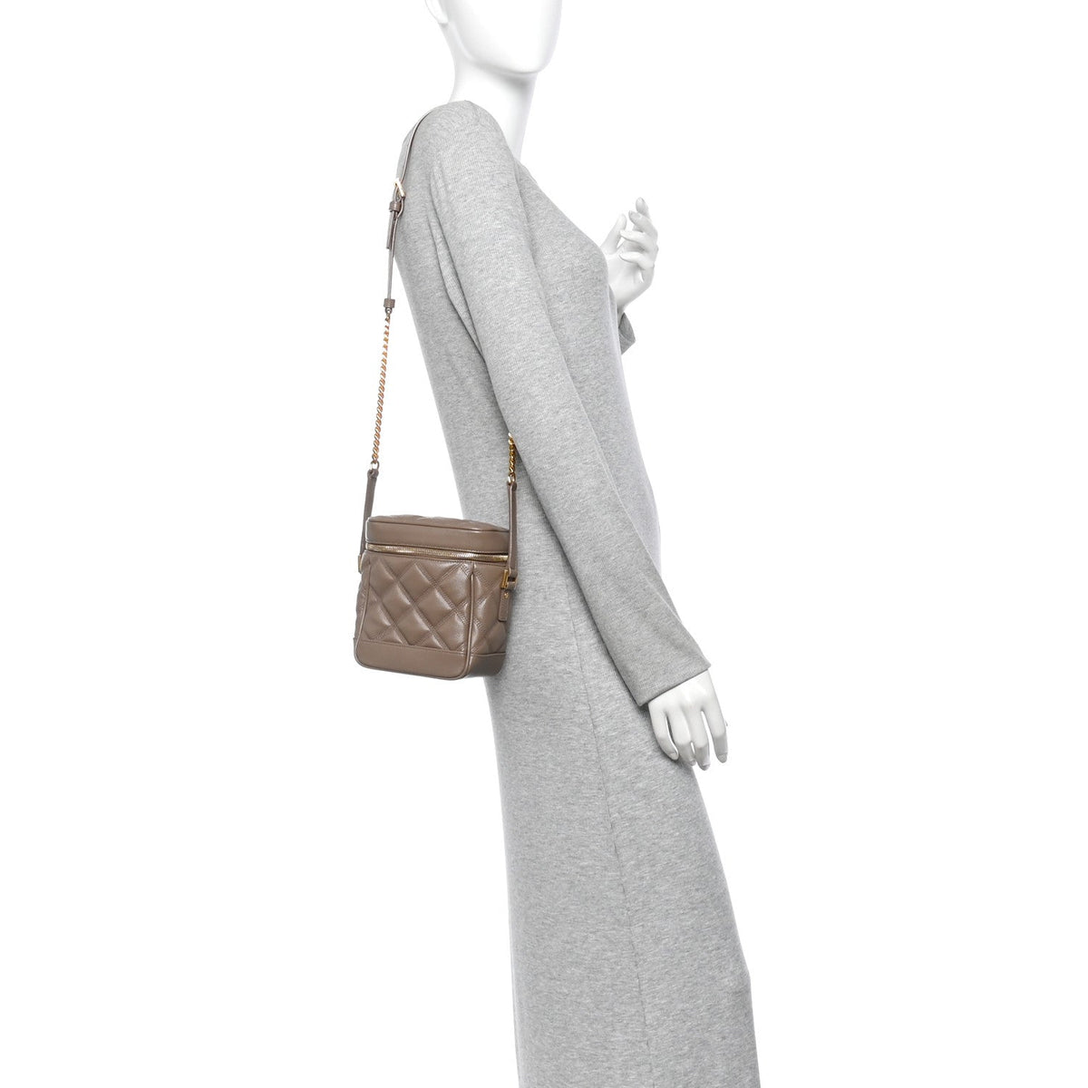 Quilted Handbag - Beige