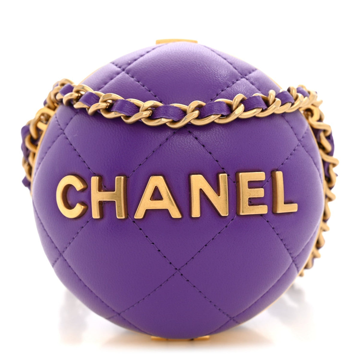 Lambskin Clutch Bag - Purple