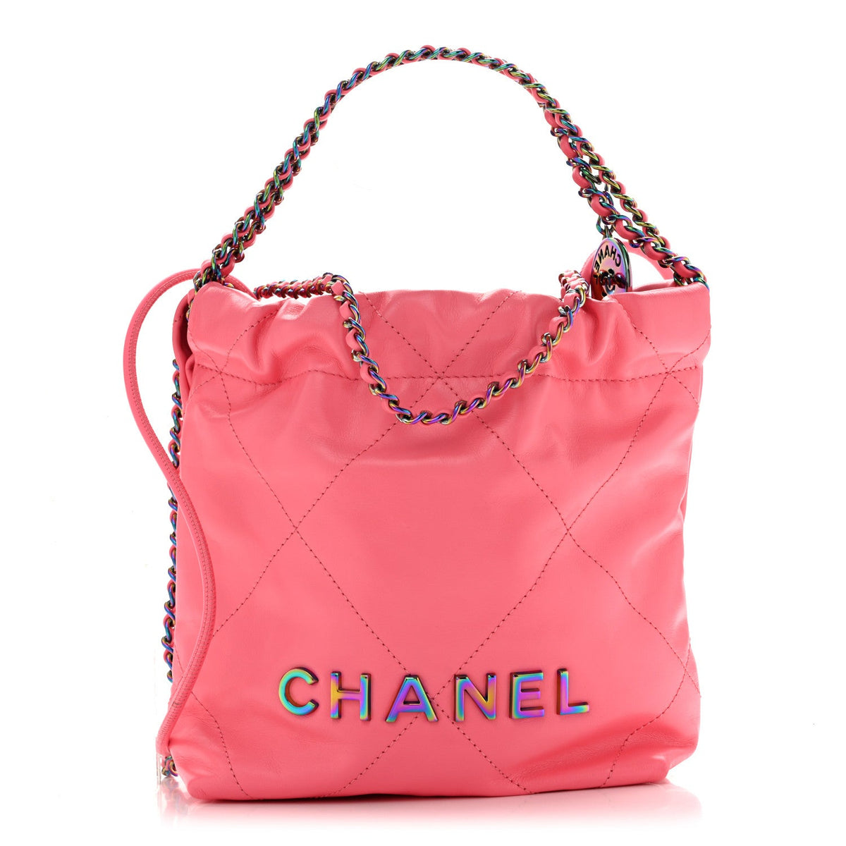 Mini Quilted Calfskin Handbag - Pink