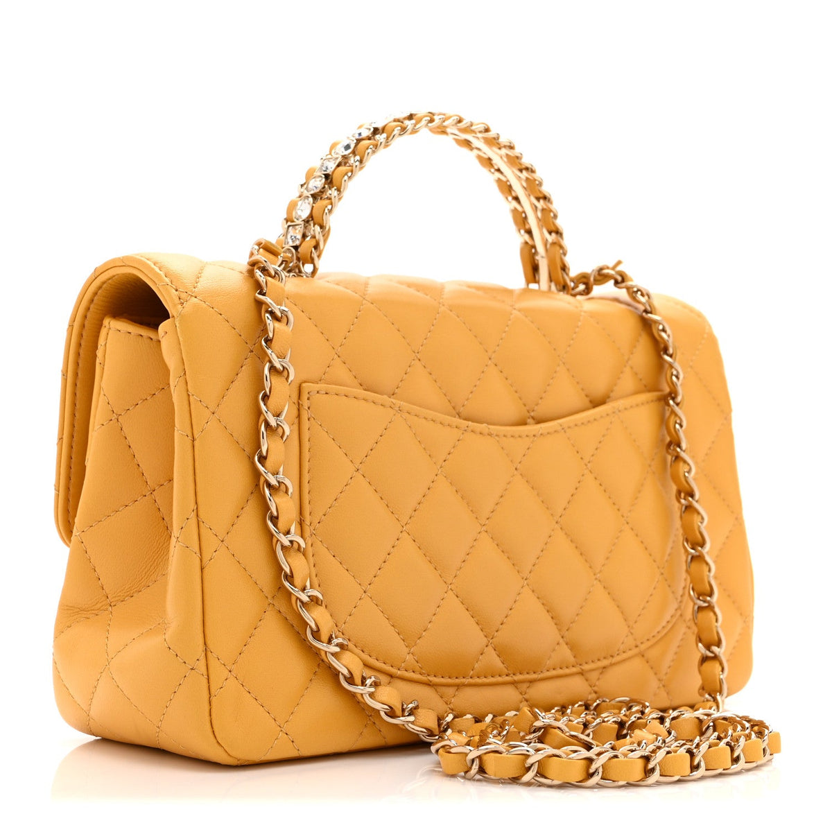 Medium Quilted Lambskin Flap Shoulder Bag - Tan