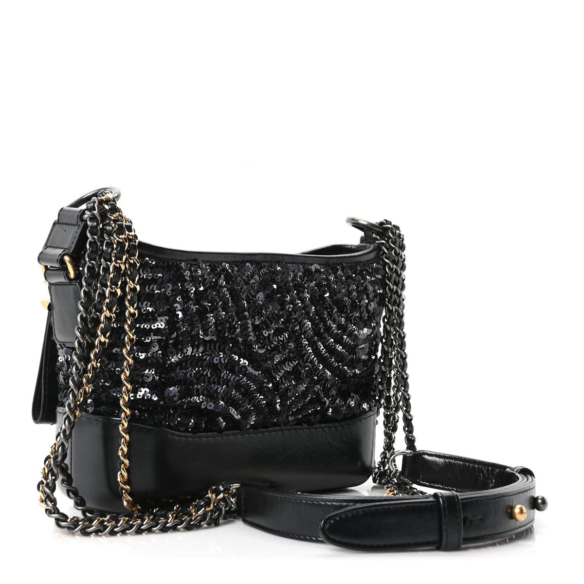 Small Calfskin Hobo Bag - Black