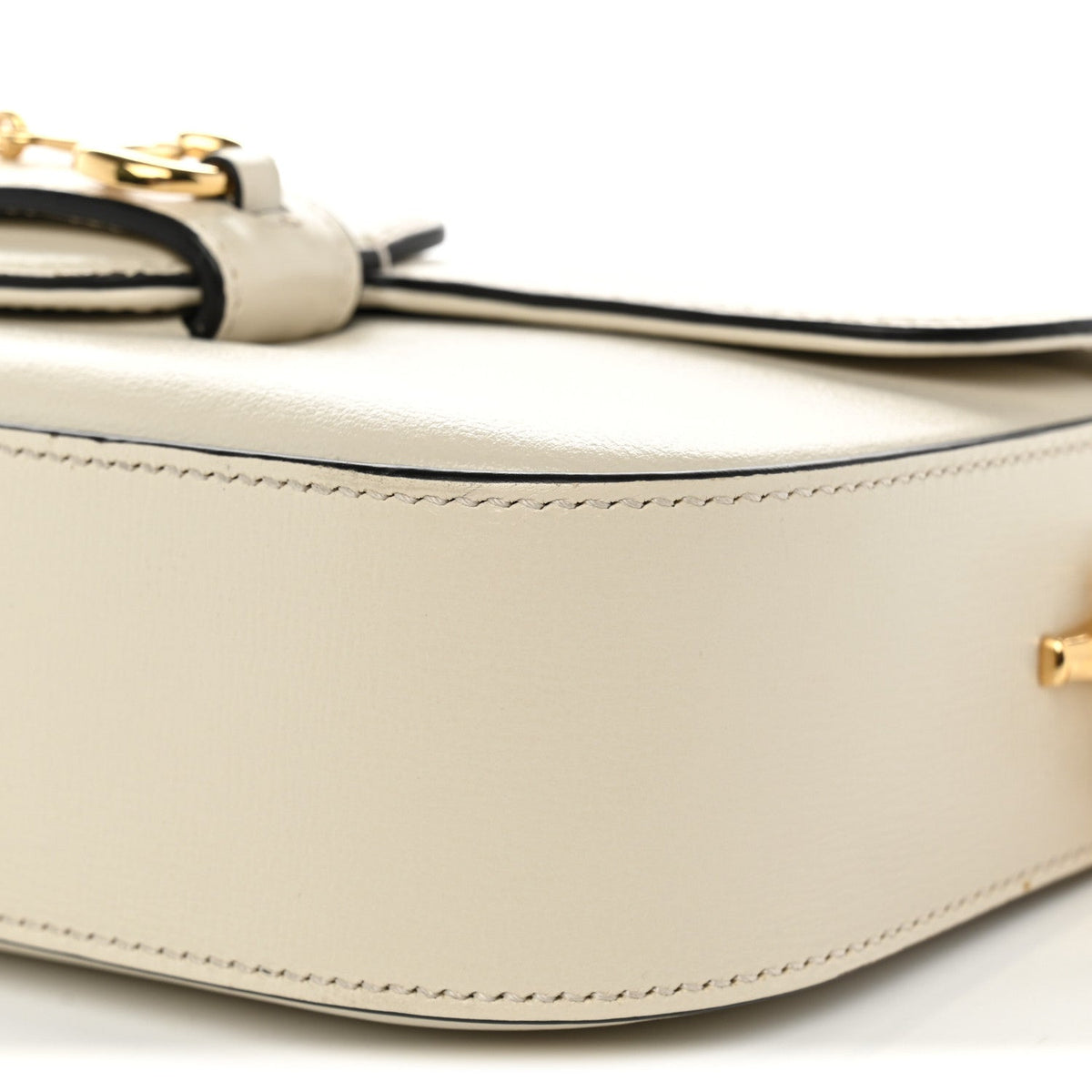 Small Calfskin Shoulder Bag - White