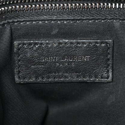 Medium Calfskin Satchel Bag - Black