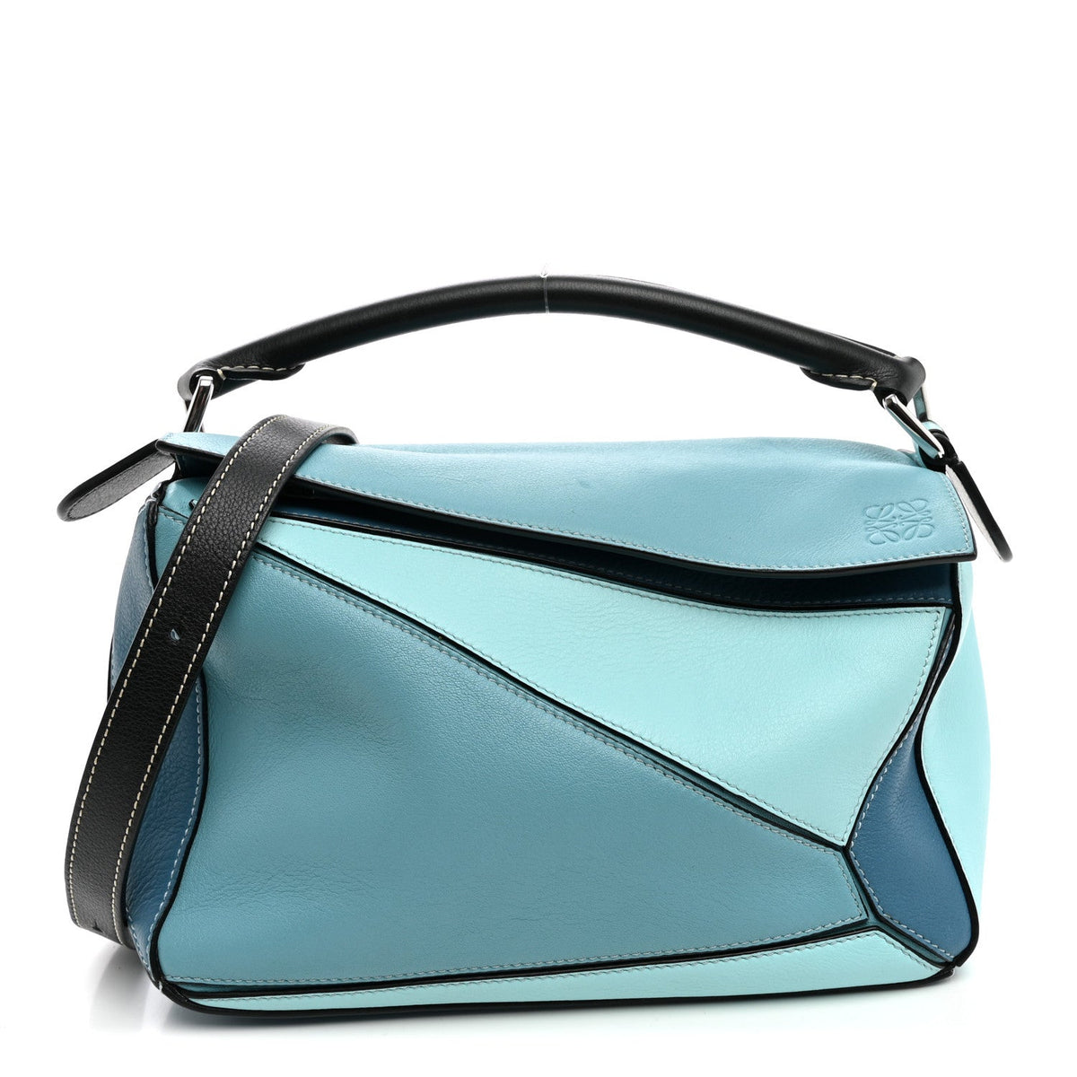 Medium Calfskin Handbag - Light Blue