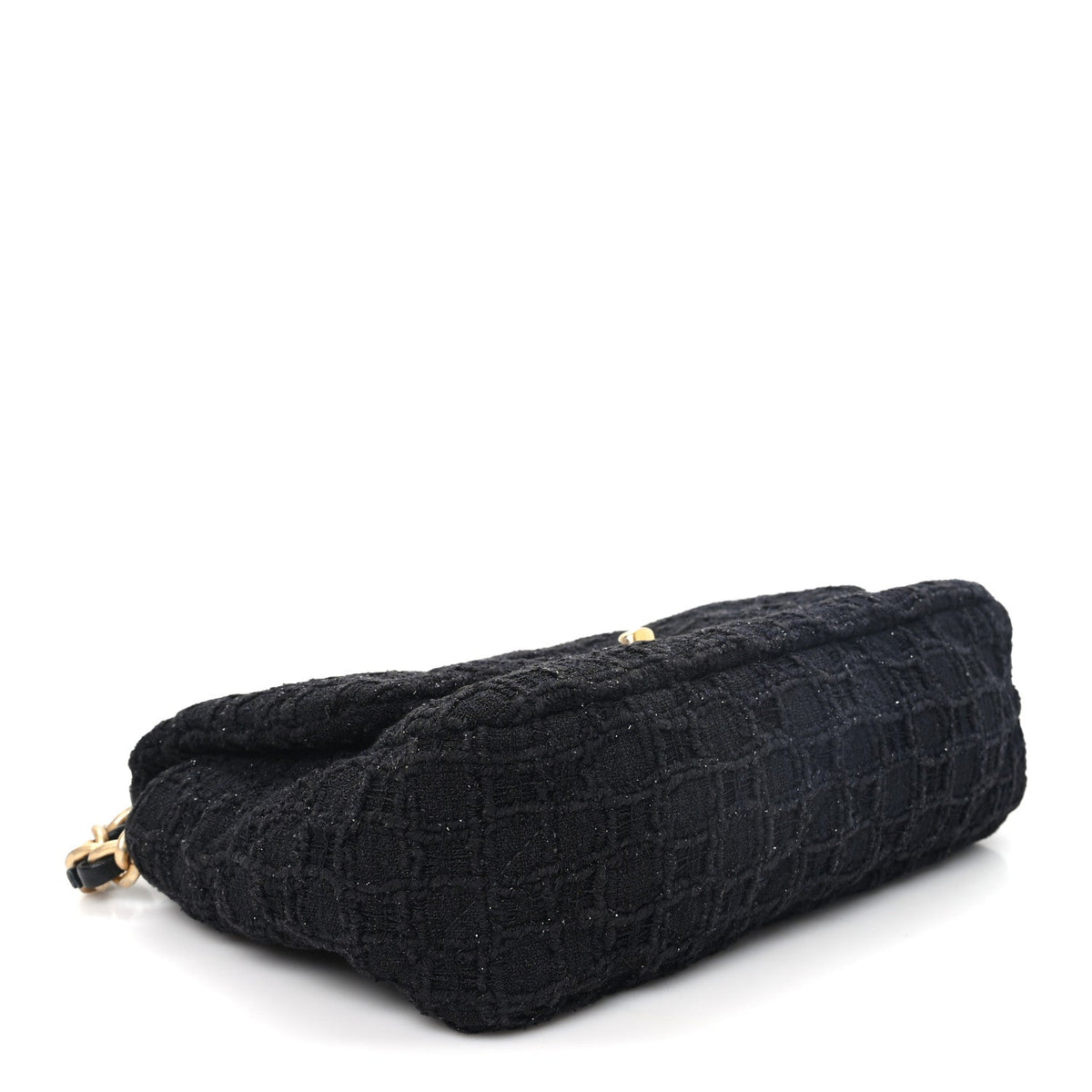 Medium Quilted Flap Shoulder Bag - Black