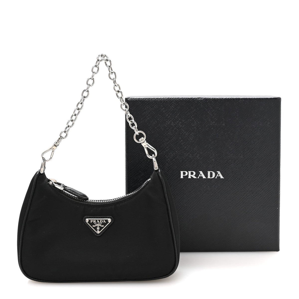 Mini Nylon Shoulder Bag - Black