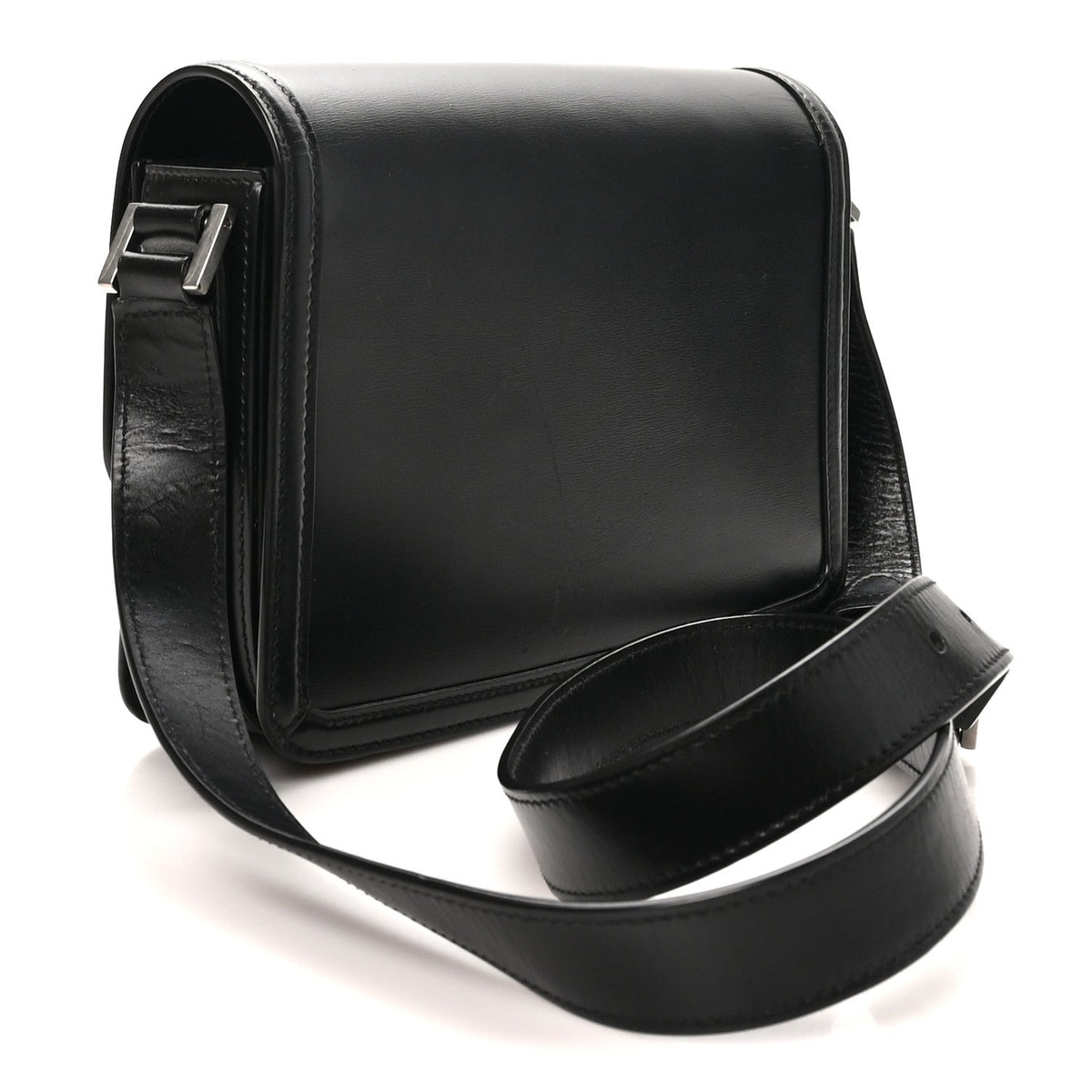 Medium Calfskin Satchel Bag - Black