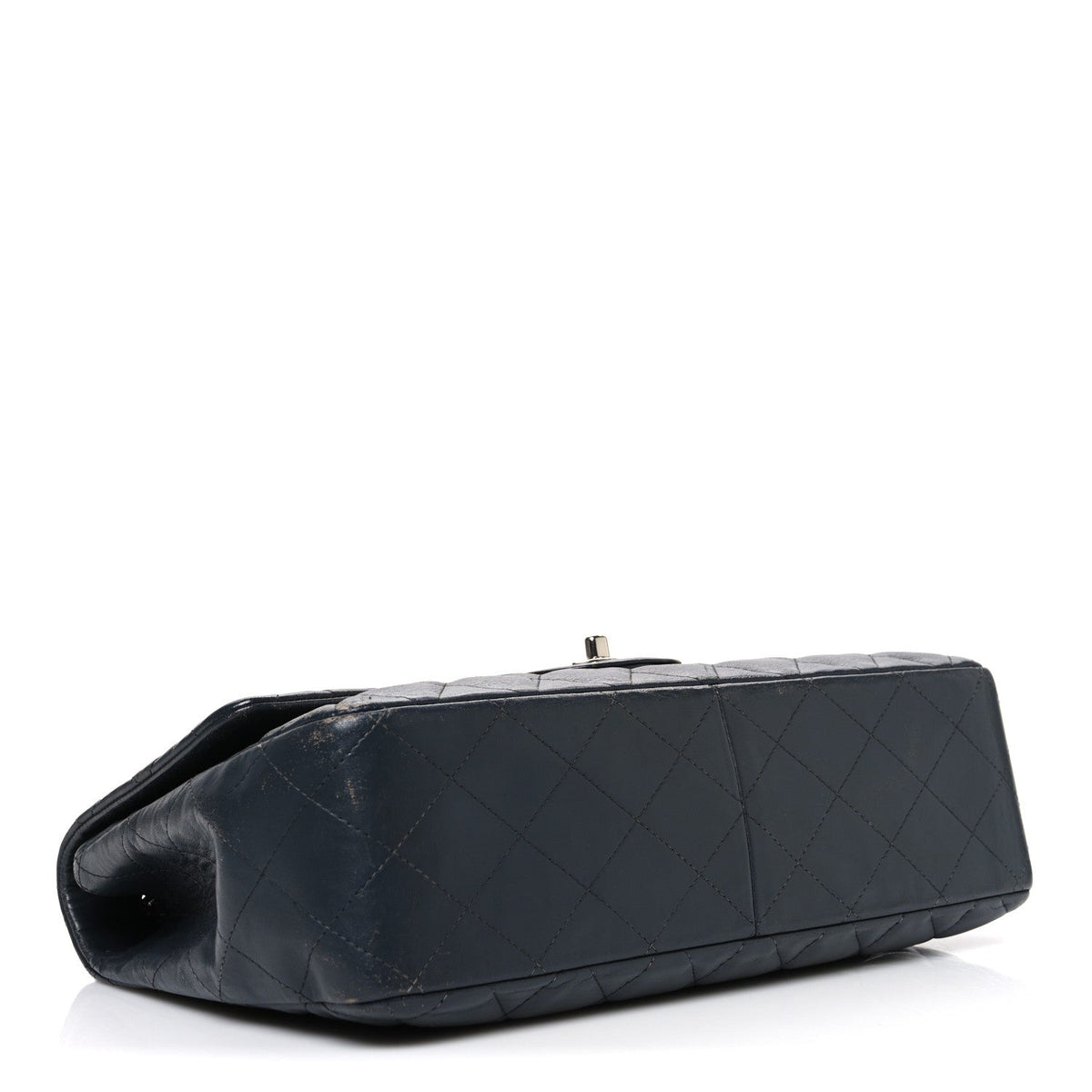 Quilted Lambskin Flap Shoulder Bag - Grey