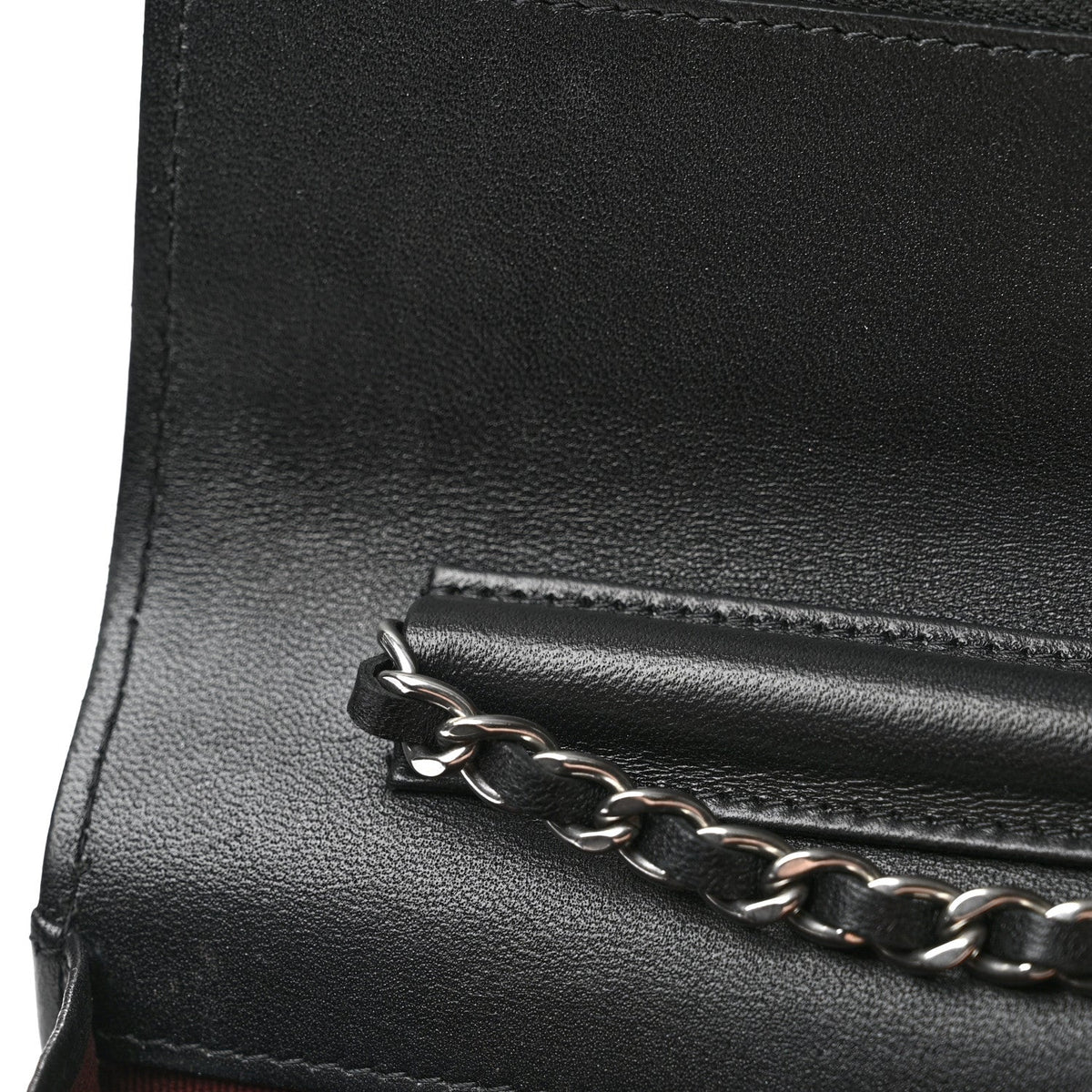 Quilted Caviar Wallet Bag - Black