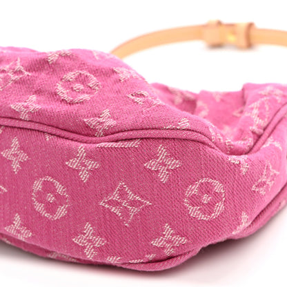 Monogram Denim Pochette Valley Fuchsia Handbag