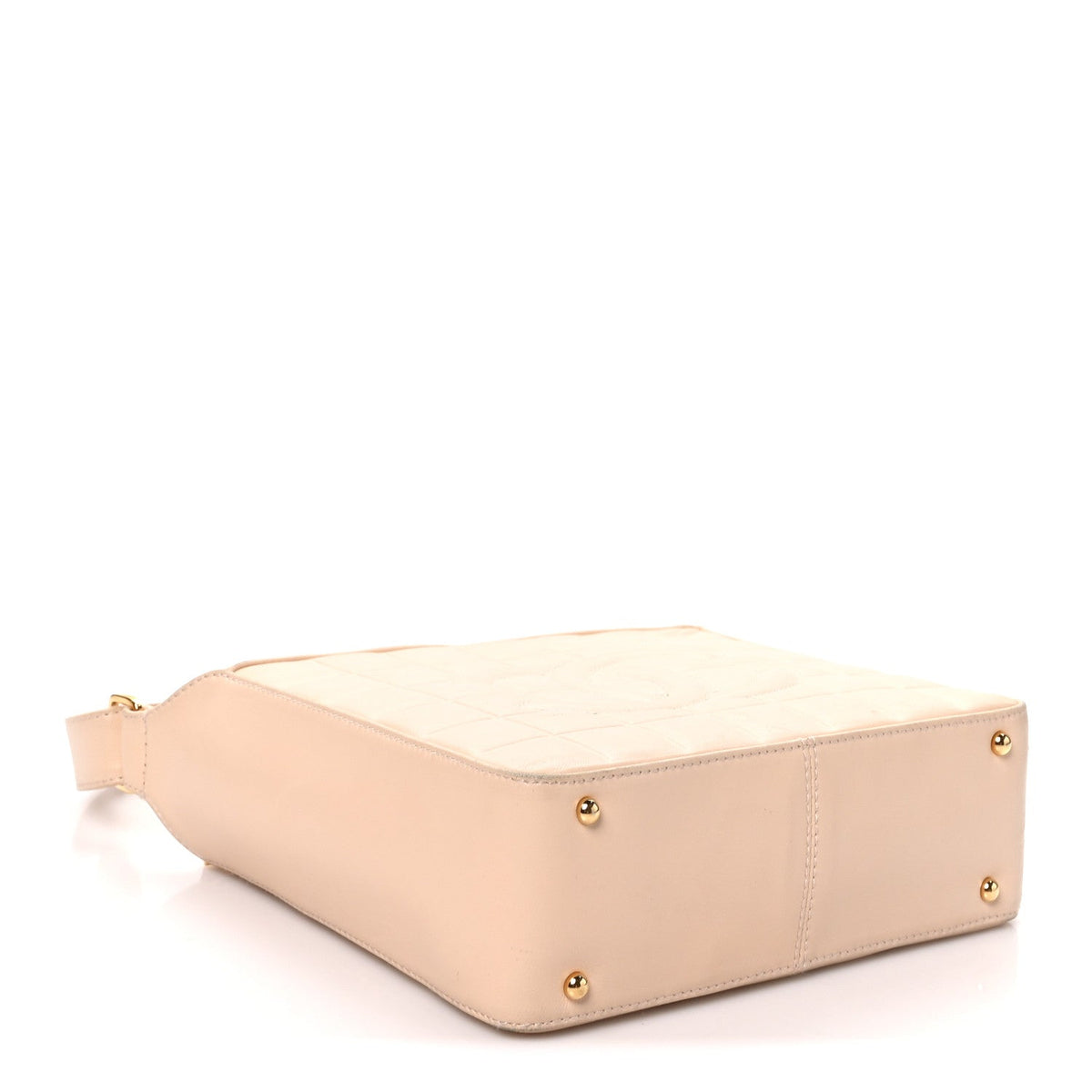 Small Quilted Lambskin Shoulder Bag - Chocolate