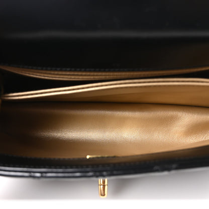 Mini Quilted Calfskin Flap Shoulder Bag - Gold