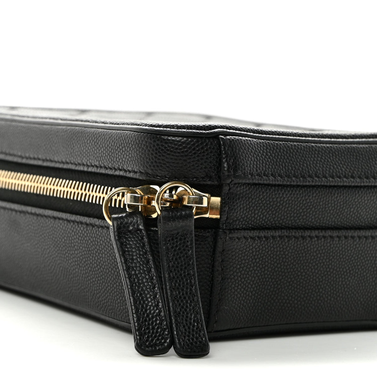 Quilted Caviar Handbag - Black