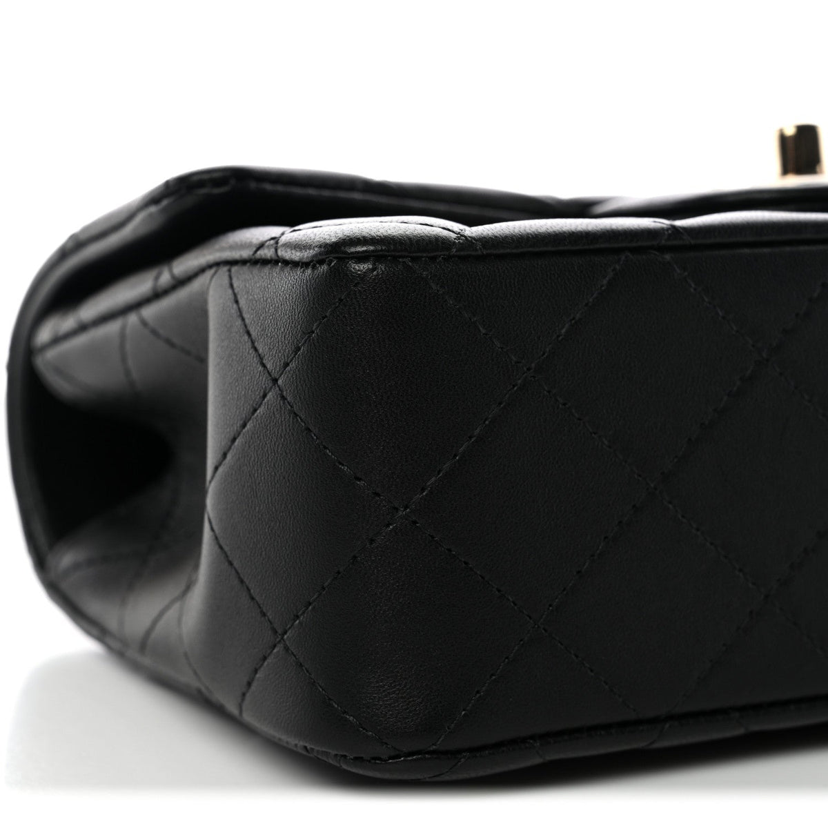 Mini Quilted Lambskin Flap Shoulder Bag - Tan