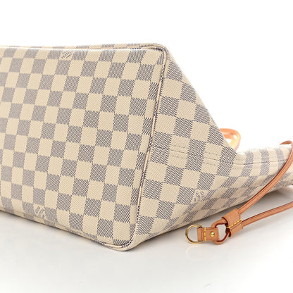 Damier Azur Neo Neverfull Gm Rose Baller Handbag